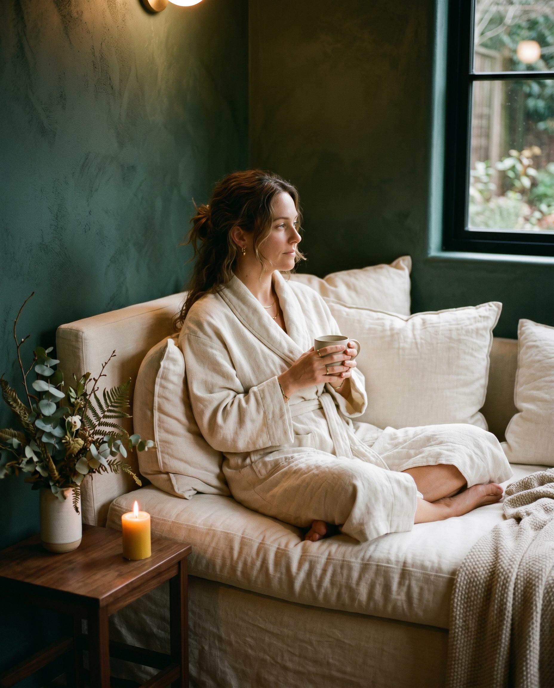 Maison Oolong relaxation space — soft lighting, soothing atmosphere