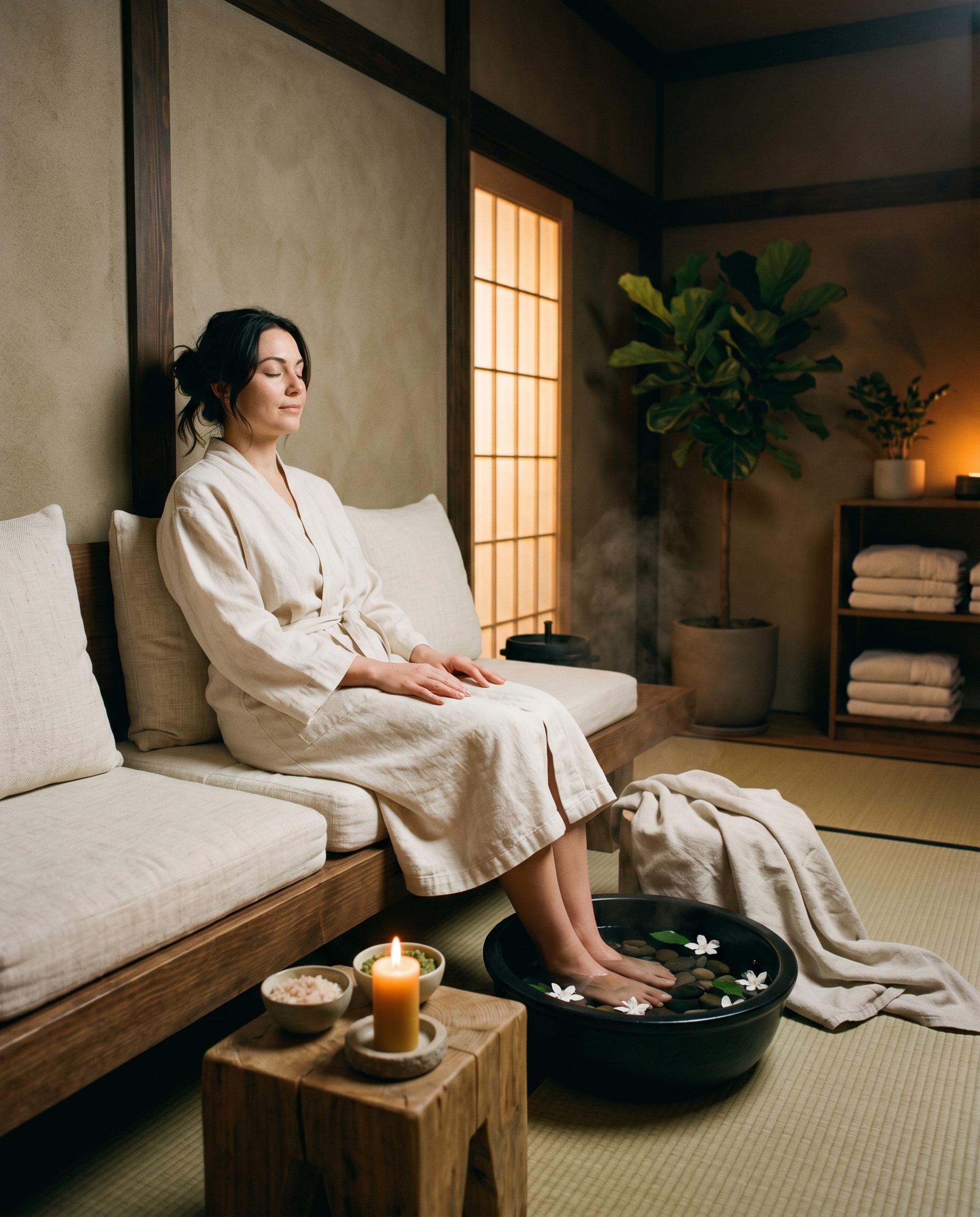 Complete Maison Oolong treatment — hands and face detail